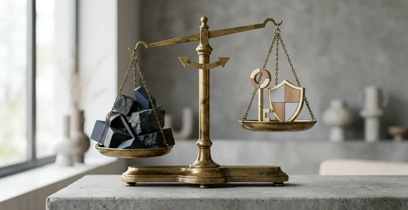 Représentation visuelle du dilemme entre sécurité et pièges de l'assurance chômage pour prêt immobilier