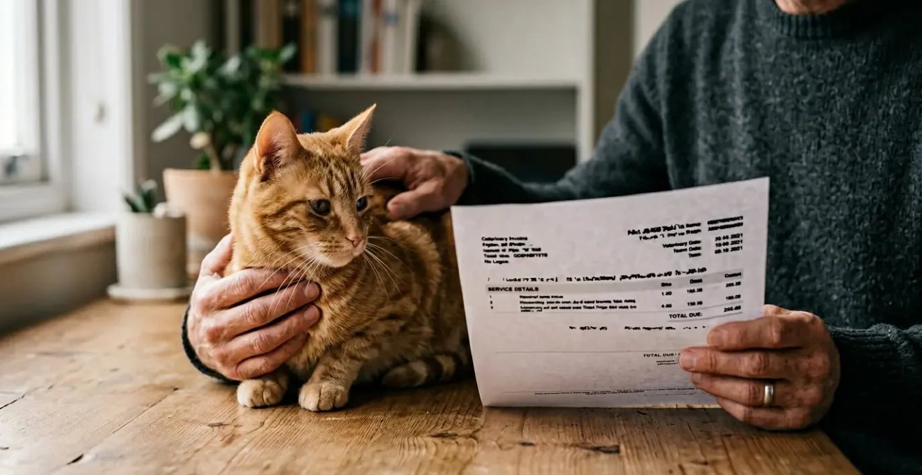 Propriétaire d'un chat prenant une décision concernant la santé de son animal