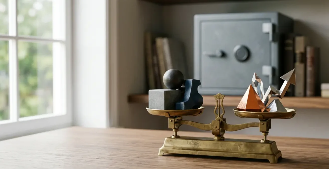 Représentation symbolique de la sécurité financière et de l'épargne garantie en France