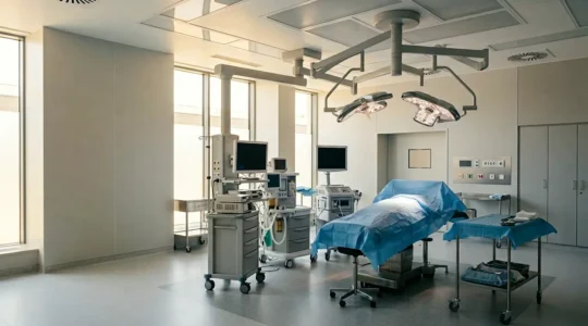Intérieur d'un bloc opératoire moderne avec équipement médical professionnel