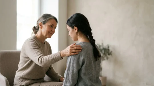 Atmosphere sereine et rassurante evoquant les soins de medecine douce et la prise en charge par l'assurance sante