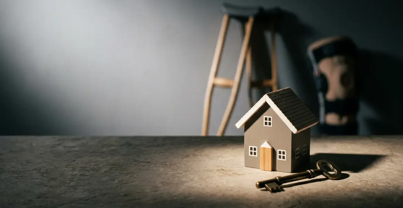 Représentation conceptuelle de la protection financière en cas d'invalidité pour un crédit immobilier