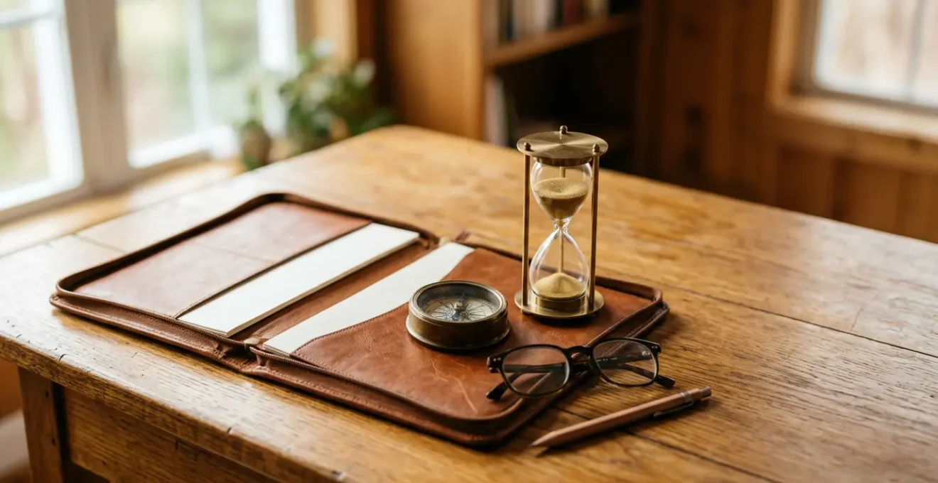 Composition symbolique illustrant la flexibilité financière et la planification de la retraite