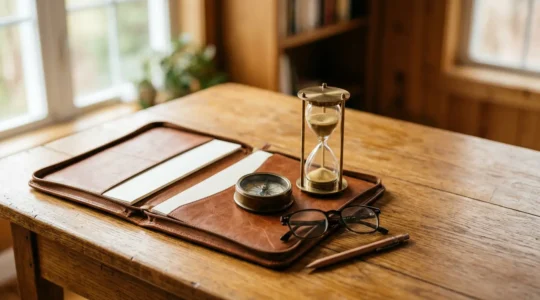 Composition symbolique illustrant la flexibilité financière et la planification de la retraite