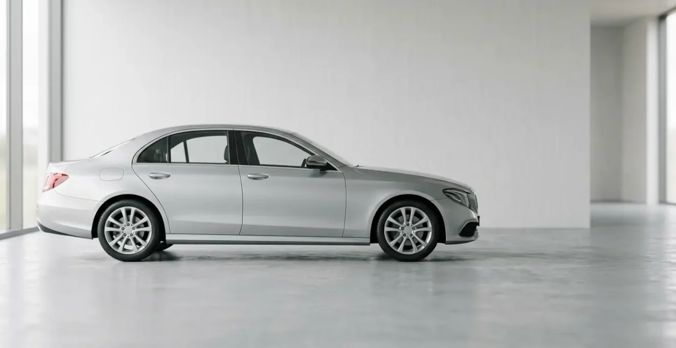 Vue élégante d'une voiture neuve moderne protégée par une couverture d'assurance tous risques