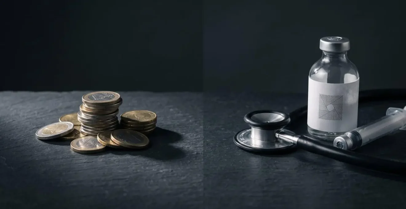 Métaphore visuelle de l'équilibre entre coût mensuel et protection financière
