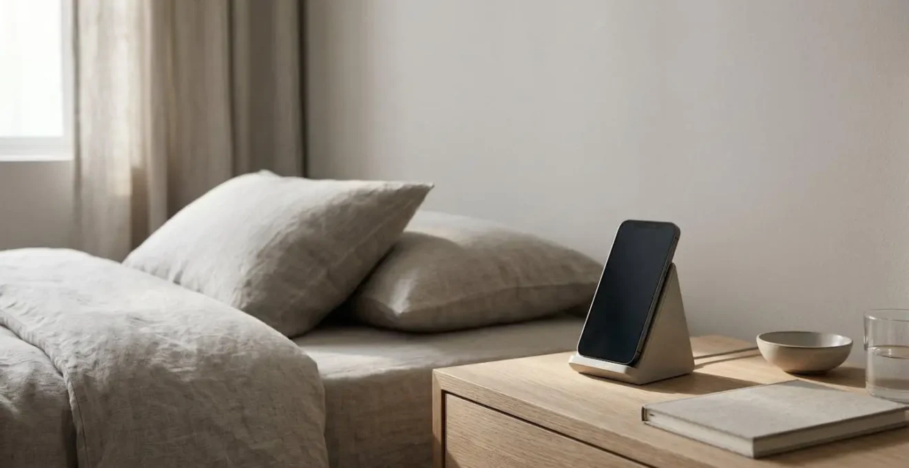 Station de charge moderne pour appareils auditifs dans un environnement domestique épuré